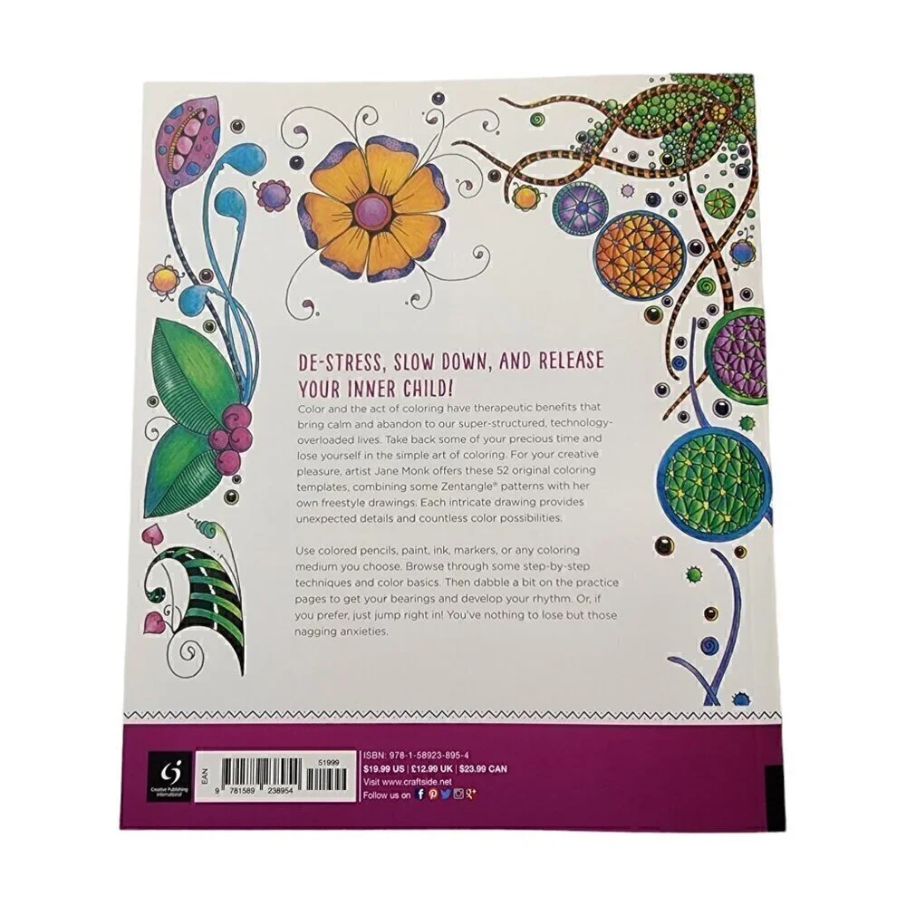 Tangled Treasures Coloring Book: 52 Intricate Tangle Drawings to‎ Color